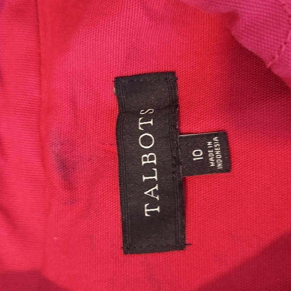 Talbots Pink Cotton Canvas Button Jacket with gold buttons size 10 - Picture 3 of 12